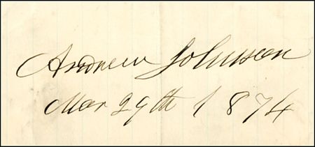 Lot #92 Andrew Johnson - Image 1