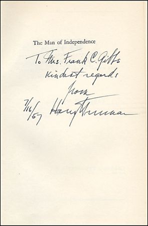 Lot #202 Harry S. Truman - Image 1