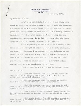 Lot #178 Franklin D. Roosevelt - Image 1