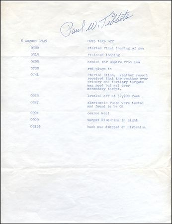 Lot #491  Enola Gay: Tibbets, Paul - Image 3