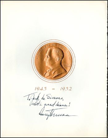 Lot #203 Harry S. Truman - Image 1