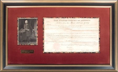 Lot #1 John Quincy Adams