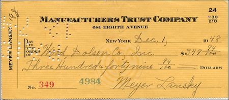 Lot #363 Meyer Lansky - Image 1