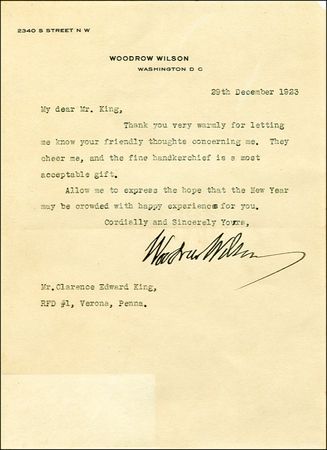 Lot #227 Woodrow Wilson - Image 1