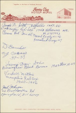 Lot #1607 Negro Leagues - Image 1
