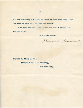 Lot #188 Theodore Roosevelt - Image 2