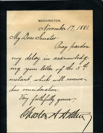 Lot #3 Chester A. Arthur