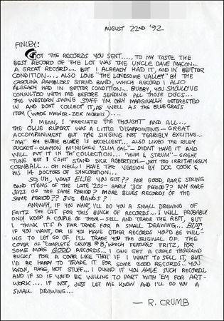 Lot #755 Robert Crumb - Image 1