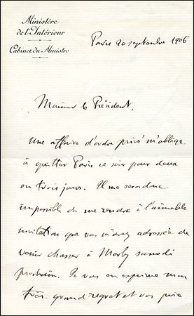 Lot #265 Georges Clemenceau - Image 2