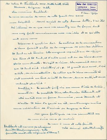 Lot #420 Albert Schweitzer - Image 1