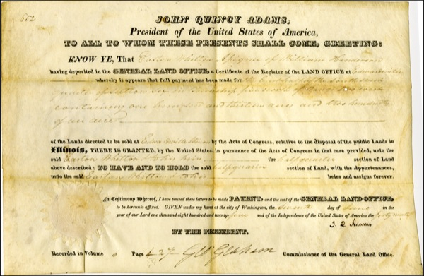 Lot 1 John Quincy Adams