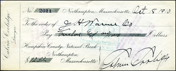 Lot 39 Calvin Coolidge