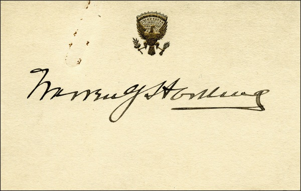 Lot 79 Warren G. Harding