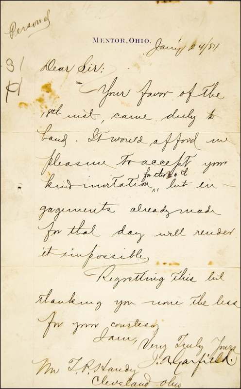 Lot 72 James A. Garfield