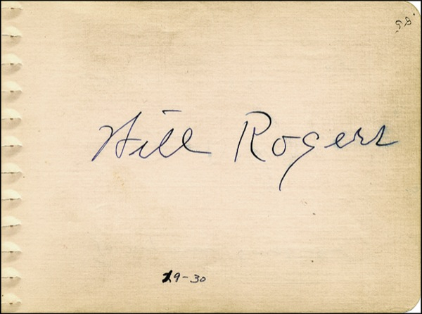 Lot 1231 Will Rogers