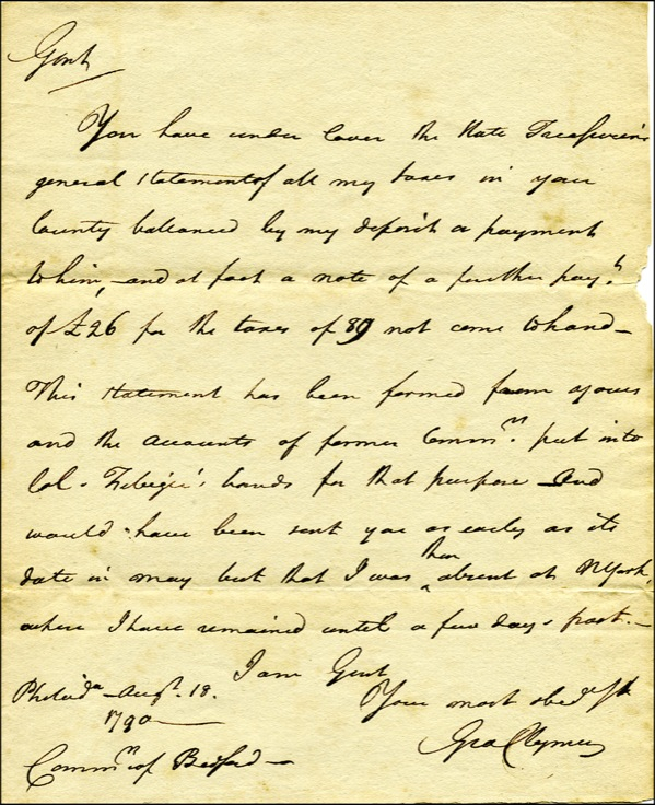 Lot 290 Declaration of Independence: Clymer, George