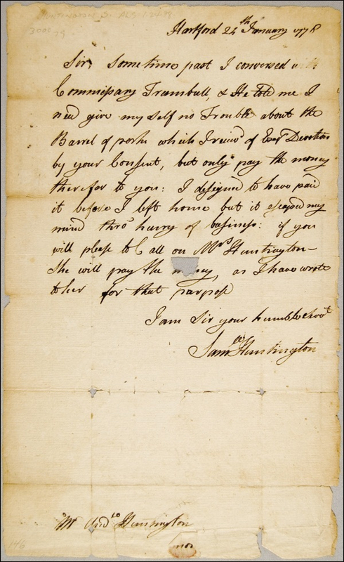 Lot 292 Declaration of Independence: Huntington, Samuel