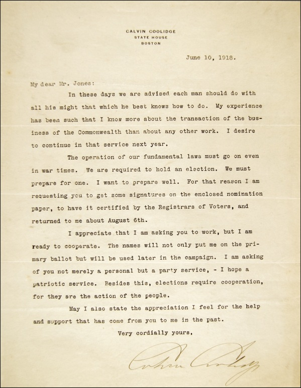 Lot 42 Calvin Coolidge