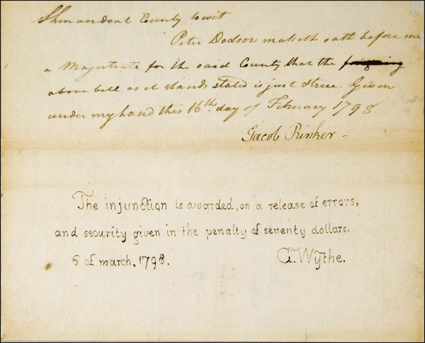 Lot 298 Declaration Of Independence: Wythe, George