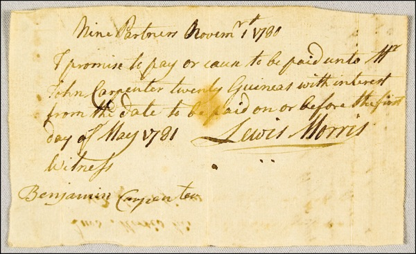 Lot 293 Declaration of Independence: Morris, Lewis