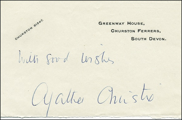 Lot 606 Agatha Christie