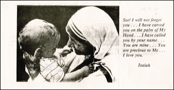 Lot 382 Mother Teresa