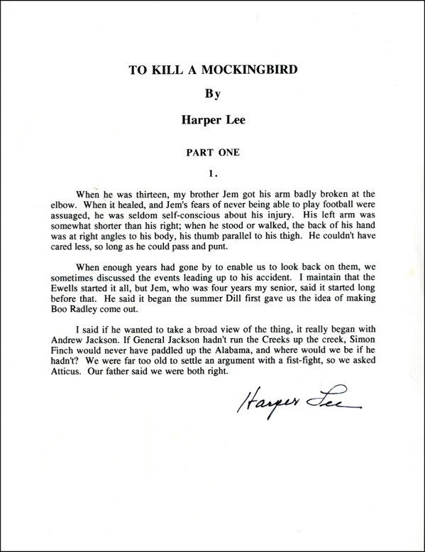 Lot 640 Harper Lee