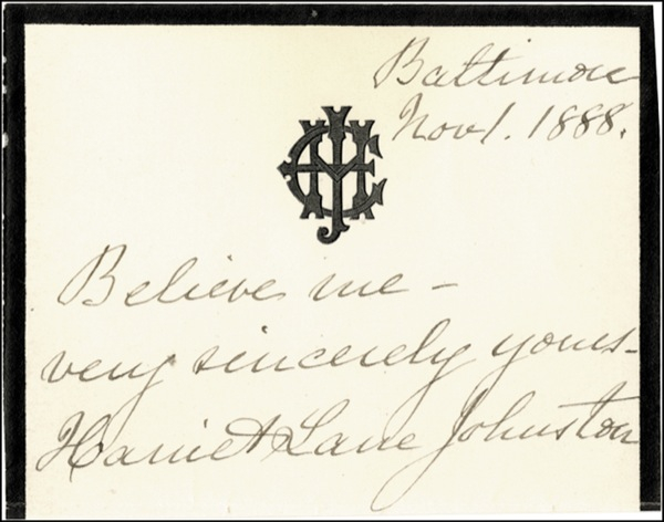 Lot 9 James Buchanan: Johnston, Harriet Lane