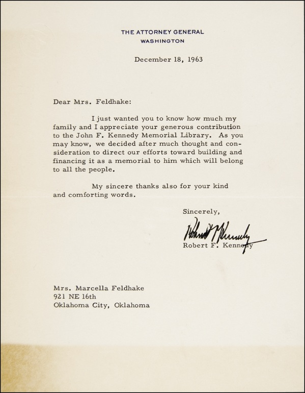 Lot 365 Robert F. Kennedy