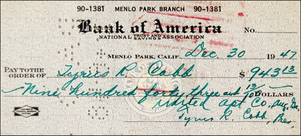 Lot 1407 Ty Cobb