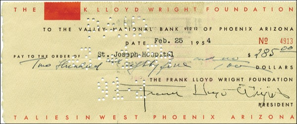 Lot 438 Frank Lloyd Wright