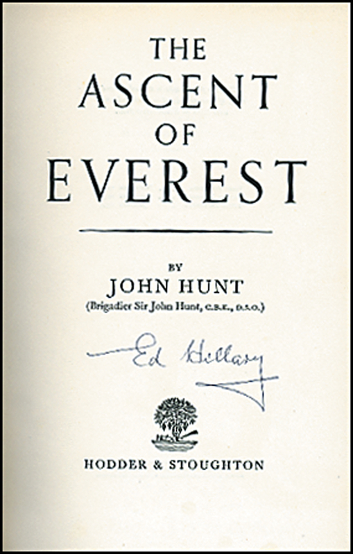 Lot 341 Edmund Hillary