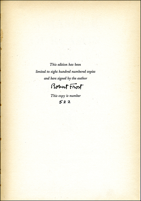 Lot 618 Robert Frost