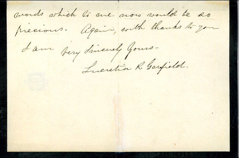 Lot 74 Lucretia Garfield