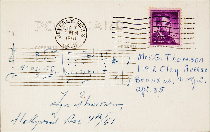 Lot 882 Igor Stravinsky
