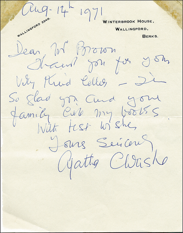 Lot 607 Agatha Christie