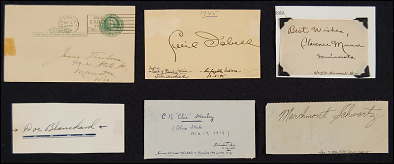Lot 1624 Vintage Football Signatures
