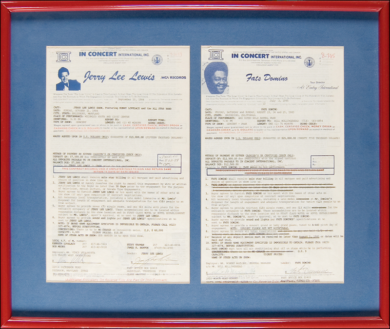 Lot 768 Fats Domino and Jerry Lee Lewis