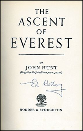 Lot #341 Edmund Hillary - Image 1