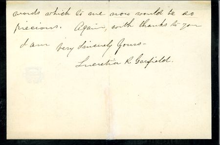 Lot #74 Lucretia Garfield - Image 1