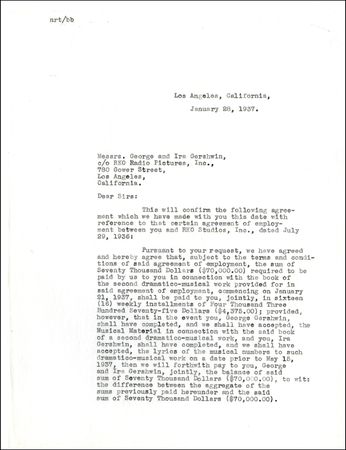 Lot #785 George and Ira Gershwin - Image 1