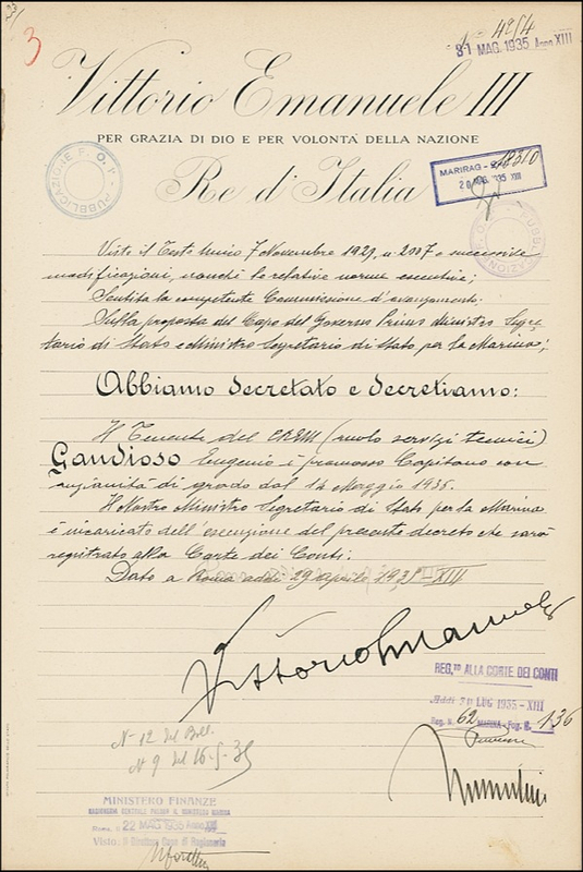 Lot 430 Benito Mussolini and Victor Emanuel III