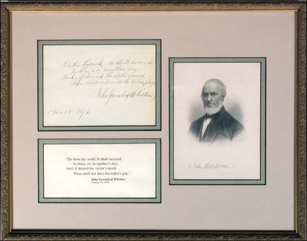 Lot 645 John Greenleaf Whittier