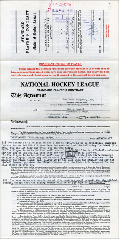 Lot 1338 Clarence Campbell, Harry Howell and Emile Francis