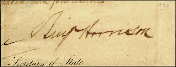 Lot 62 Benjamin Harrison