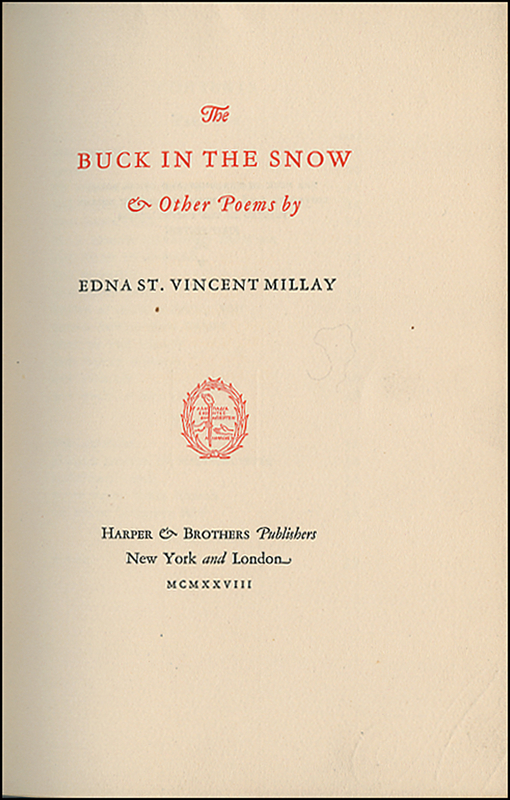 Lot 602 Edna St. Vincent Millay