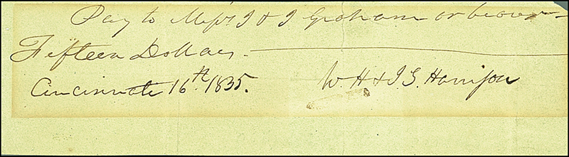 Lot 63 William Henry Harrison