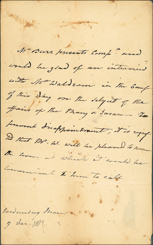 Lot 192 Aaron Burr