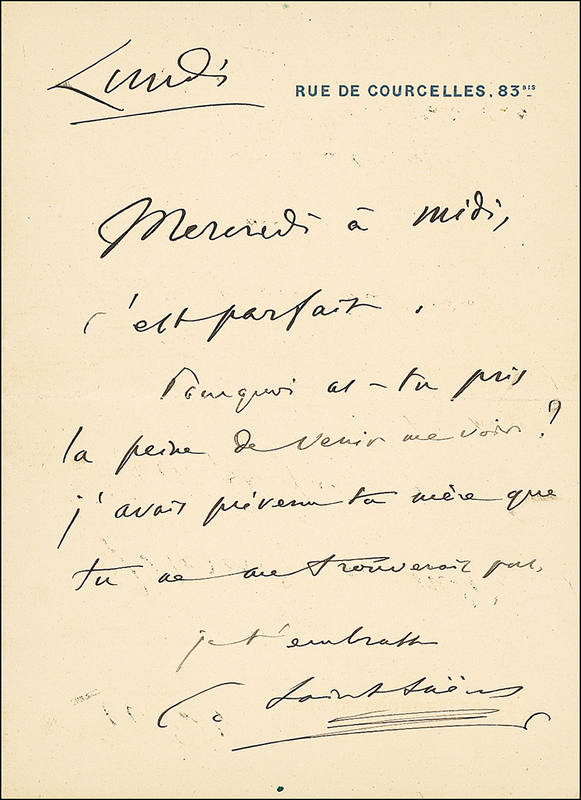 Lot 843 Camille Saint-Saëns