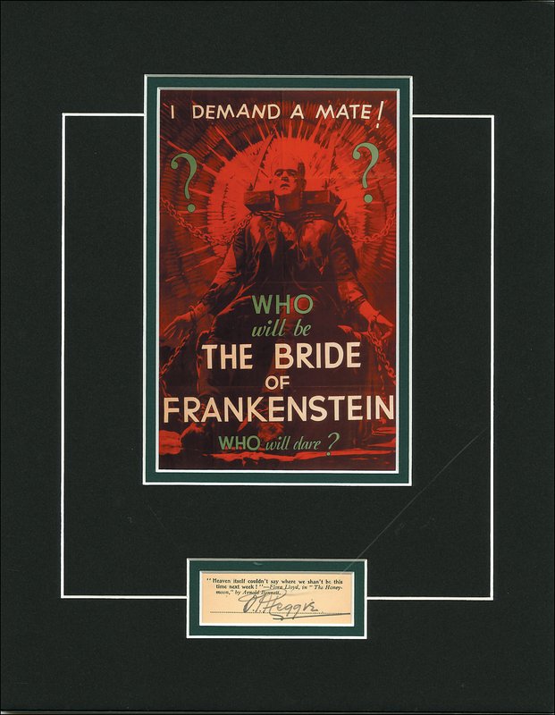 Lot 999 Frankenstein: Heggie, O.P.